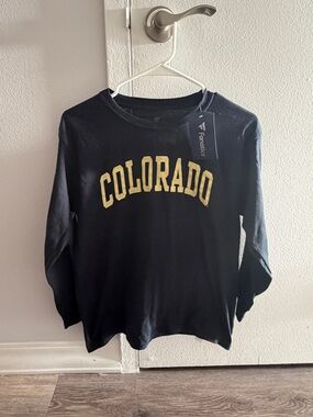 Fanatics Kids Black Long-Sleeve Shirt with Gold Colorado Print